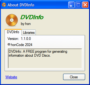 About DVDInfo 1.1.0r0